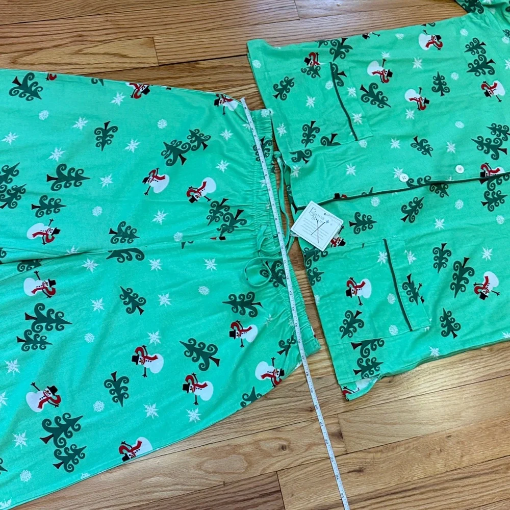 Pajamagram Womens Christmas Pajamas Set Green Holiday Large NWT - Picture 11 of 13